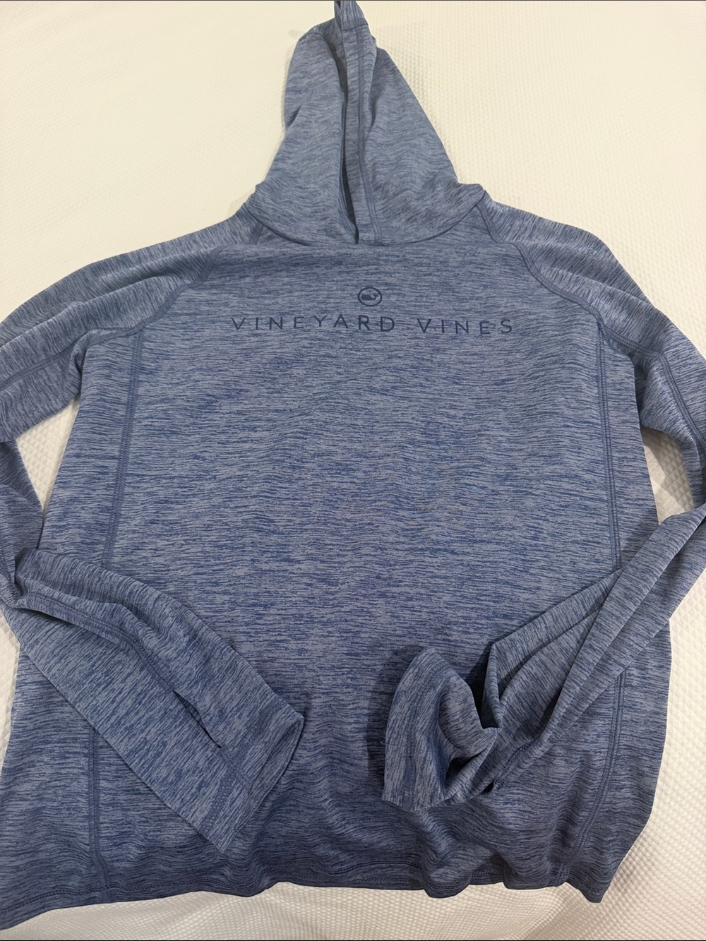 Vineyard Vines Heathered Blue Hooded Pullover